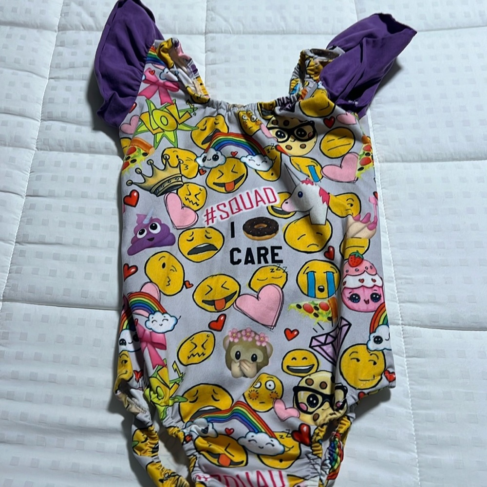 Emoji Dance leotard size 6 EUC